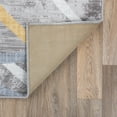 thumbnail image 4 of World Rug Gallery Contemporary Distressed Abstract Lines Non Slip Area Rug - YELLOW 2'x7', 4 of 8