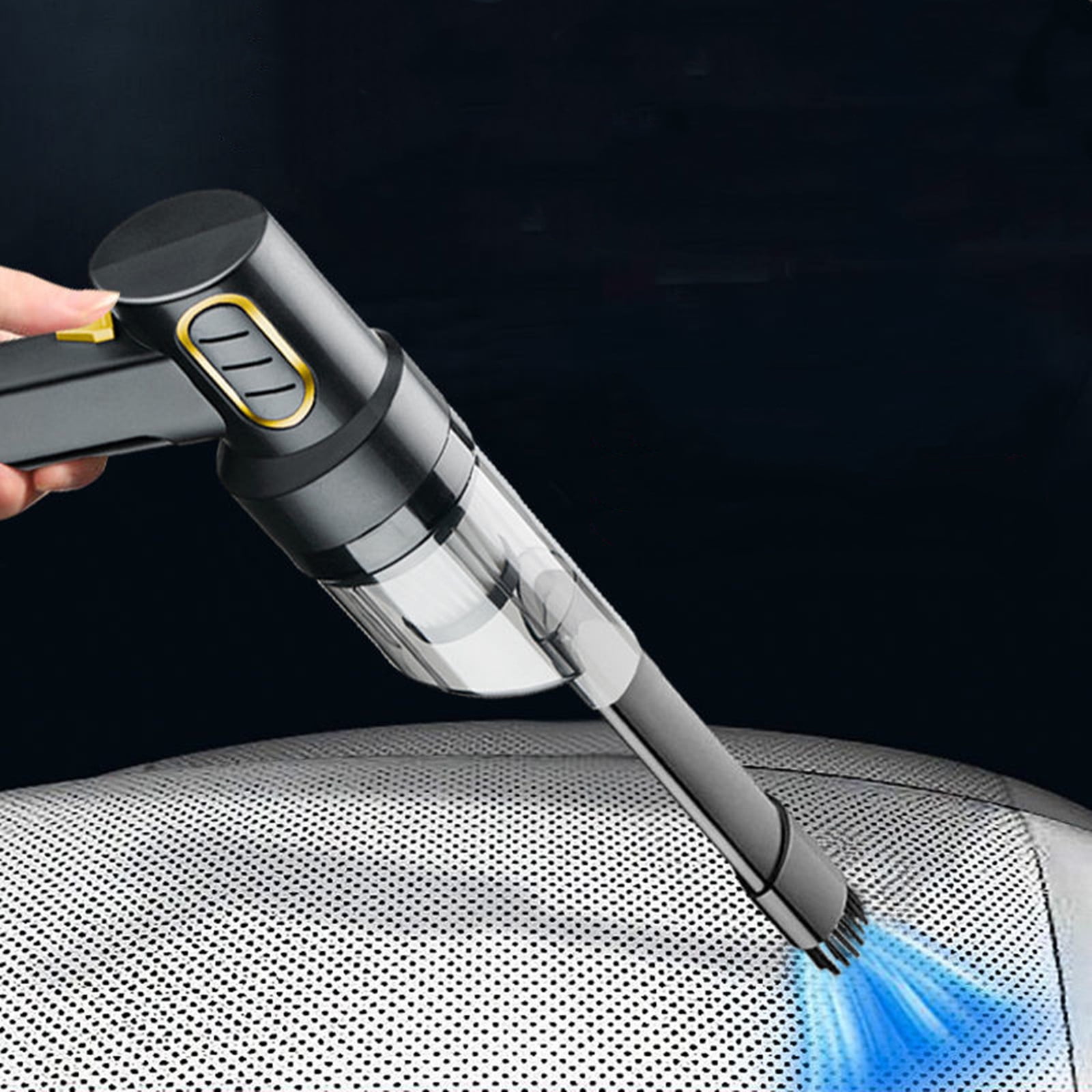 Portable Handheld Car Vacuum Cleaner, Wireless Wet and Dry Vacuum for Car and Home, Rechargeable Dirt Remover for Cleaning Upholstery, Car Interiors, and Household Surfaces