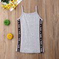 thumbnail image 3 of DOPI Summer Toddler Kids Baby Girls Sleeveless Clothes Cotton Party Dress Causal Grey 5-6 Years, 3 of 5