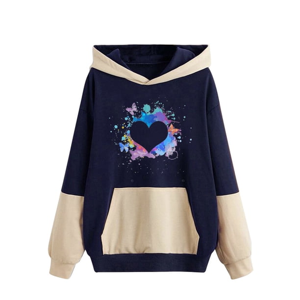 Gibobby Sudadera con capucha mujer, Sudadera con capucha para mujer, con forro polar ultra suave con bolsillos(Azul oscuro,G)