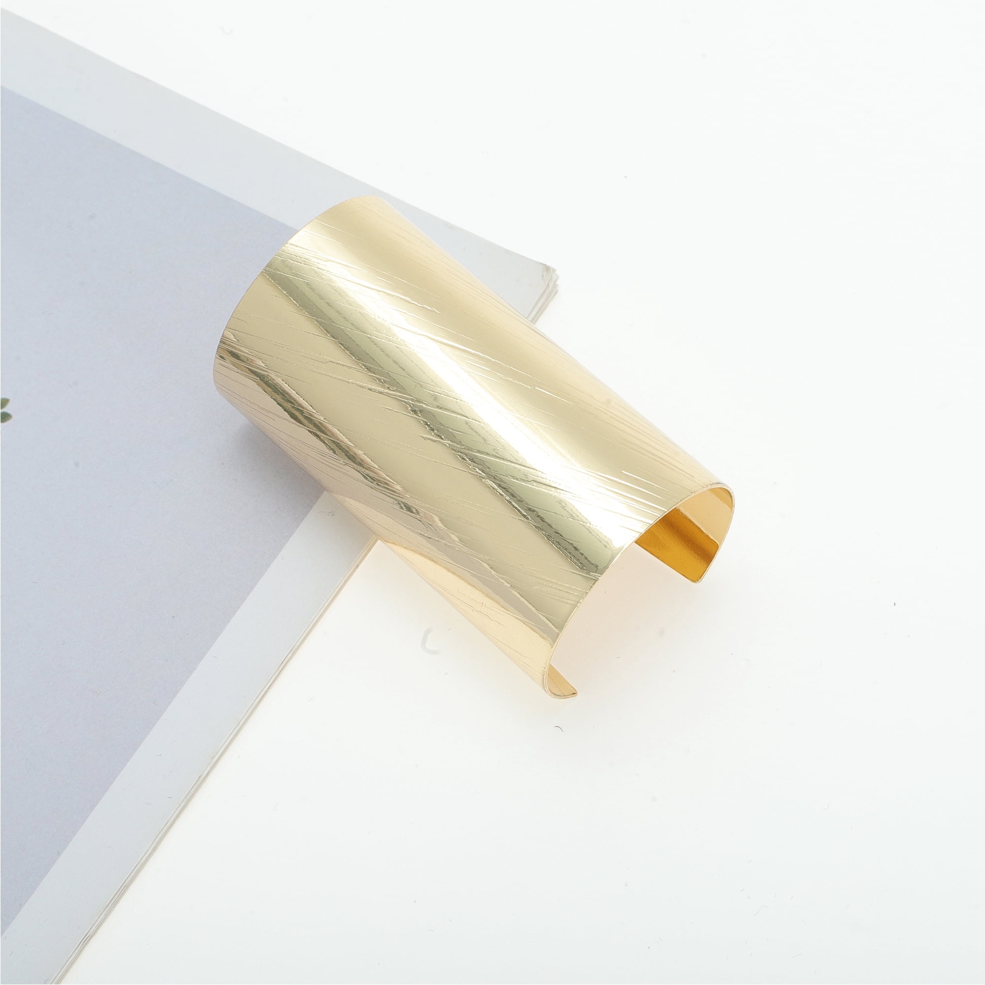 Unique Bargains Twill Semi-cylindrical Ponytail Buckle Hair Clip for Women 1 Pc Gold Tone