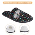 thumbnail image 3 of Fotbe Multi-Colored Stars Pantuflas Peludas para Mujer con Estampado, Zapatillas de Peluche, Zapatos de Invierno para Casa, Uso Interior y Exterior-Large, 3 of 8