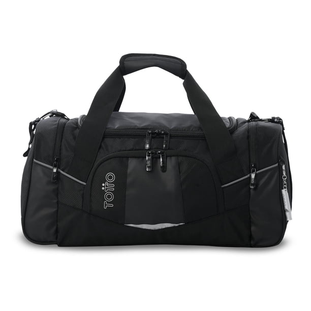 TOTTO Maleta Deportiva - Bolsa de Viaje | Chica | con Asa y Correa de Hombro Removible TECK 2.0 negro CH