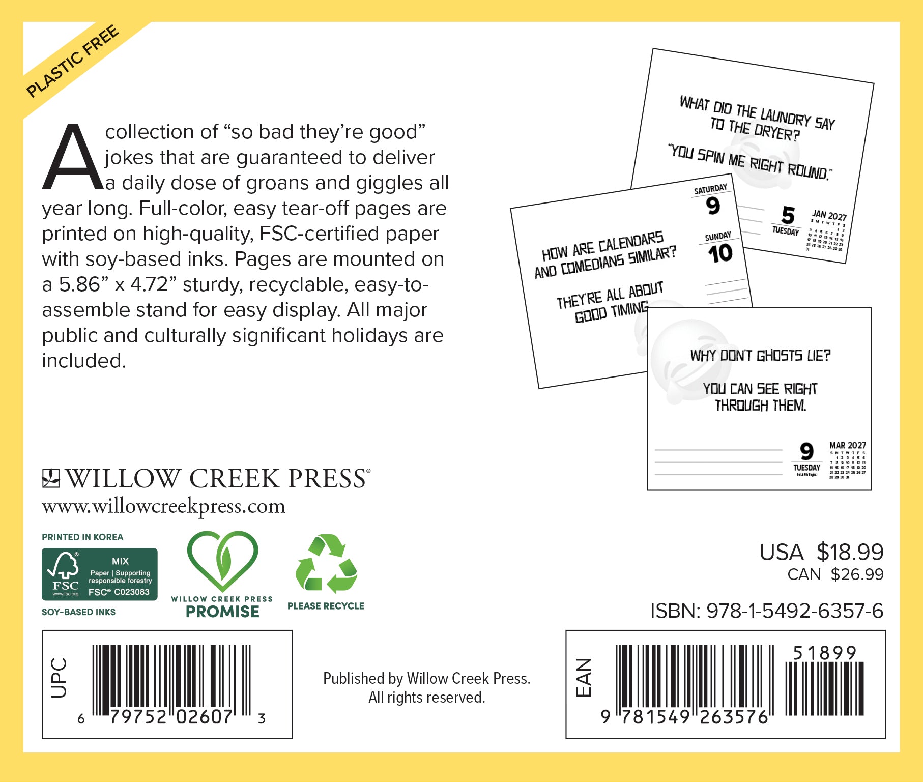 Willow Creek Press, LOL Jokes 2027 Box Calendar