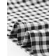 thumbnail image 5 of INSPIRAR CHIC Blusa de Mujer de Verano con Cuello Cuadrado y Mangas Cortas de Gingham XS Negra, 5 of 6