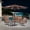 Brown, variant on Autlaycil 6 pcs Patio Furniture Set, 10ft Solar Patio Umbrella and Base, Wicker Rattan Rocker Loveseat, Swivel Rocking Chairs, Coffee Table - Beige