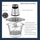 thumbnail image 3 of Procesador de alimentos eléctrico, picador de verduras, 500 W, 2 tazones de 2 litros, 3 of 7