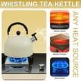 thumbnail image 2 of Tea Kettle,2L Stainless Steel Whistling Tea Kettle,Stovetop Whistling Teakettle Tea Pots for Stove Top with Ergonomic Folding Handle,Small Teapot,Water boiler for Tea,Coffee, 2 of 10