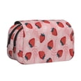 thumbnail image 1 of Disketp Strawberries Estuche de Lápices de Doble Capa con Tapa Abatible y Cremallera, Organizador Escolar para Adolescentes y Adultos, 1 of 7