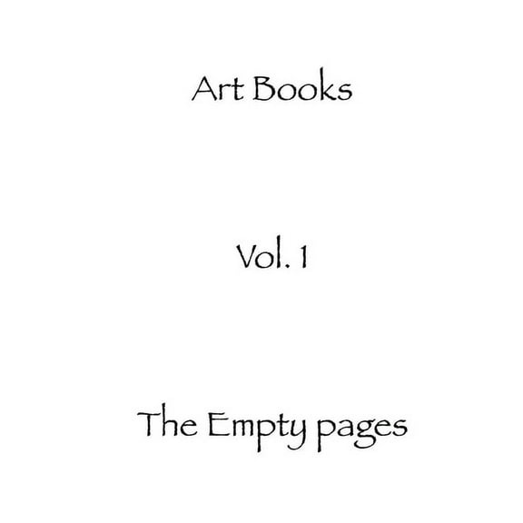 The empty pages: Art Books volume 1, (Paperback)