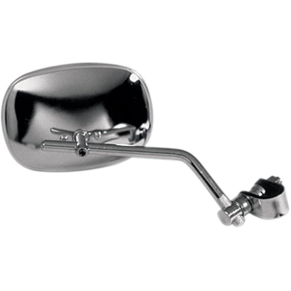 Emgo Universal Clamp-On Rectangular Chrome Mirror w/ Tint Surface (20-49800)