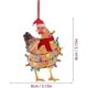 thumbnail image 2 of Adornos navideños Bufanda Pollo Decoración navideña, Adorno navideño de pollo Decoraciones navideñas para exteriores Adornos navideños de madera (5 piezas, un tamaño), 2 of 4