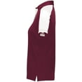 thumbnail image 3 of Augusta Sportswear B98134537 Womens Two-Tone Vital Polo T-Shirt, Maroon & White - 2XL, 3 of 5