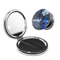 thumbnail image 1 of Qekee Pikmin Print Compact Makeup Mirror Folding Mini Pocket Mirror Portable Hand Mirror Double-Sided 2 x 1x Magnification for Woman Girls-Round Shape, 1 of 9