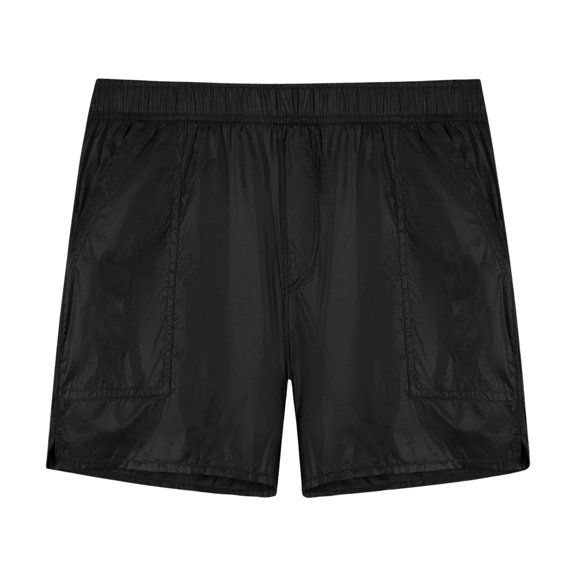 Zshosam Men Shorts Summer Men's Elastic-Waist Casual Stretch Short Shorts (Black,S)