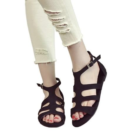 

Zodanni Ladies Anti Slip Flat Heels Summer Sandals Women s Holiday Breathable Open Toe Shoes Casual Gladiator
