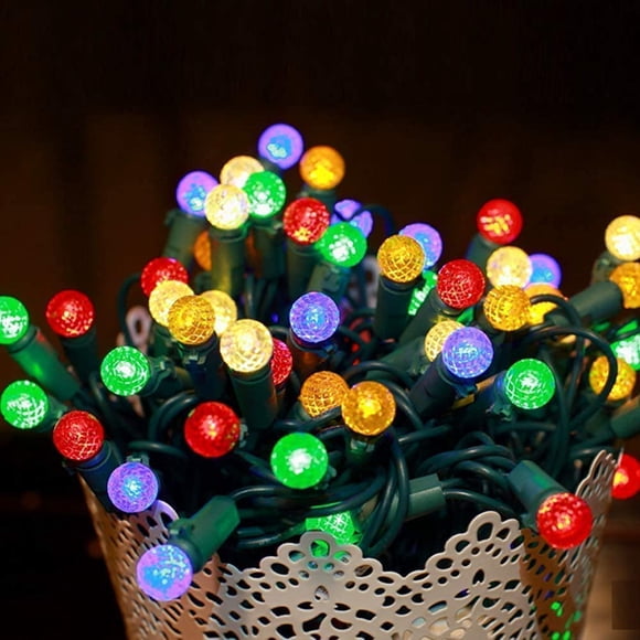 Cadena de luces con forma de bola G12 de 18,6 pies y 50 LED con certificación UL
