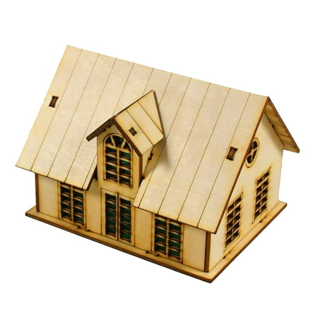 Bunblic 1/60 Miniature House Model Mini Accessory Unique Scenery 3D Handmade Building Model Architecture Scene for Diorama Sand Table Style F