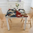 thumbnail image 3 of nygtbtfer Square Tablecloth , Blue Red Star Washable Table Cover for Party Picnic Dinner Decor, 3 of 7