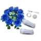 thumbnail image 2 of Adorno floral para la parte delantera del coche de boda, cintas decorativas para el espejo, adorno para el coche de novia Azul, 2 of 9