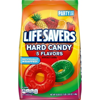 Life Savers 5 Flavors Hard Candy, Party Size - 50 oz Bag