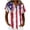 Red, variant on Hxshgdsn July 4th for Womens American Flag Stars Print Button Down Short Sleeve Casual Shirt Loose Fit(Navy/S)