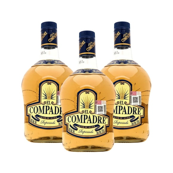 Pack De 3 Licor De Agave El Compadre 750Ml