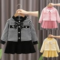thumbnail image 4 of Odeerbi Kids Girls Fall Winter Outfits Knitting Cardigan Sweater with Pleated Skirt Set 1-8 Years Kids Long Sleeve Tie Button Jacket Short Skirt Two Piece Set Kids Clothes Black, 4 of 4