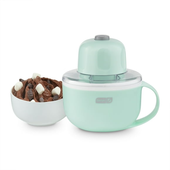 Dash My Mug Ice Cream Maker, Half Pint, Multi-Purpose Soft Serve Ice Cream Machine, Built-In Ingredient Chute, Easy to Clean and Store, Aqua