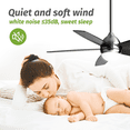 thumbnail image 5 of KAPOEFAN 52inch Ceiling Fan with Light and Remote, Modern Ceiling Fan for Outdoor,Living Room,Office,5 blades,Brushed Nickel, 5 of 9