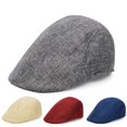 thumbnail image 3 of Boina de lino y algodón para hombre, gorra retro, gorra para personas de mediana edad y mayores, gorra sencilla y ligera, gorra fina de verano con protección solar, 3 of 6
