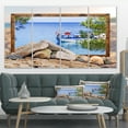 thumbnail image 1 of Effet Encadré Bateau dans l'Océan - Impression sur Toile, 1 of 3