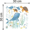 thumbnail image 5 of Pegatinas para asiento de inodoro bajo el mar ballena tortuga pez mar vista al mar PVC pegatina de pared decoración calcomanías arte mural para baño habitación de niños refrigerador, 5 of 5