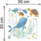 thumbnail image 5 of Pegatinas para asiento de inodoro bajo el mar ballena tortuga pez mar vista al mar PVC pegatina de pared decoración calcomanías arte mural para baño habitación de niños refrigerador, 5 of 5