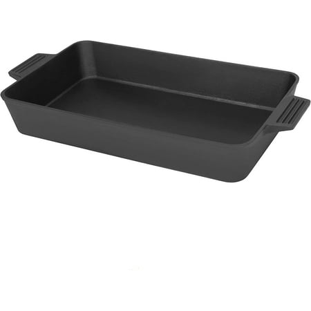 

Bayou Classic 7470 19.5-in Cast Iron Rectangular Roasting Pan Perfect For Roasting Pan Frying and Baking