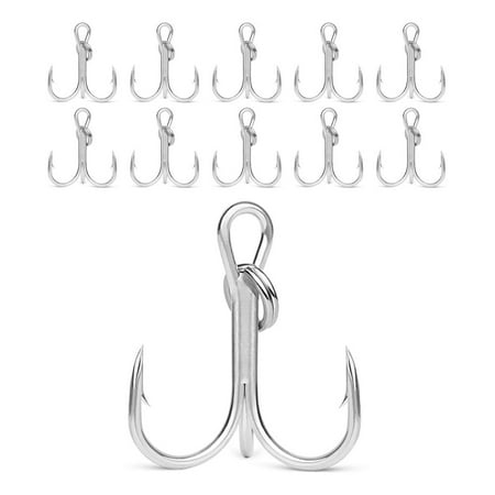 

4/6/8/10# Fishhooks High Strength Hooks Fishing Hooks Luya Hook Three Anchor Hook Sea Fishing Fishing Gear 8