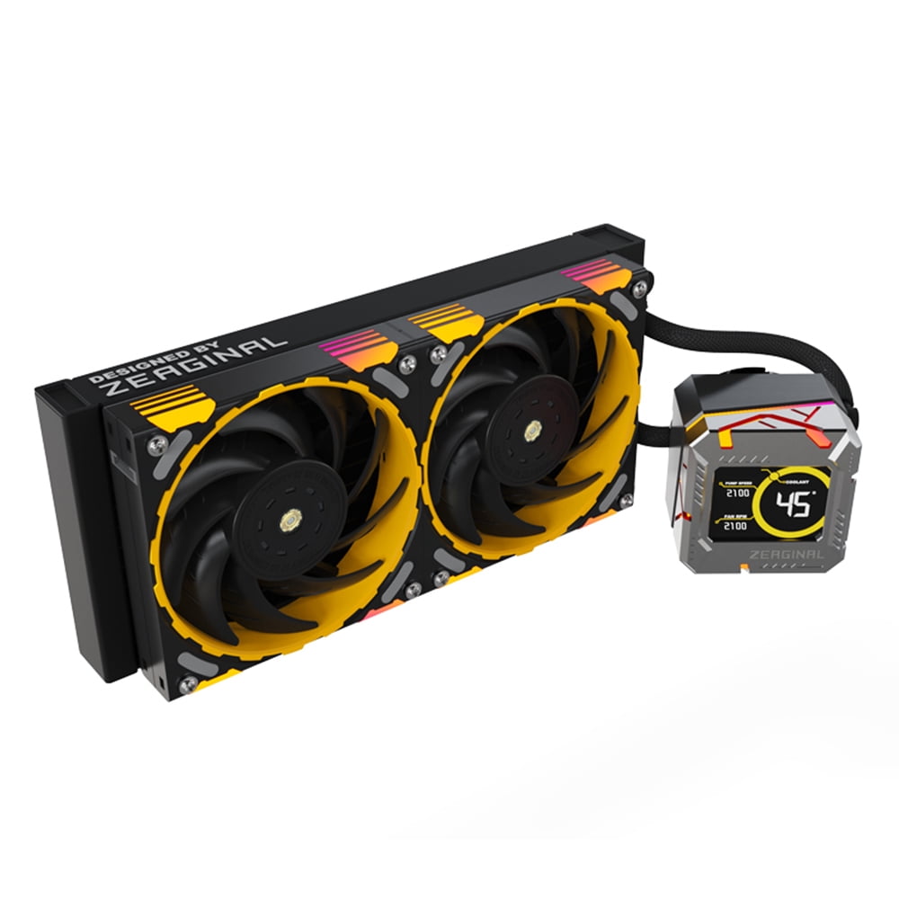 liquid fan,Aura Sync Optimized Water Cooler With Liquid Cpu Screen Fan 240mm Compatible With And Pwm900~2200rpm Temperature Liquid Fan Lcd Sync 240mm Temperature Optimized And Amd
