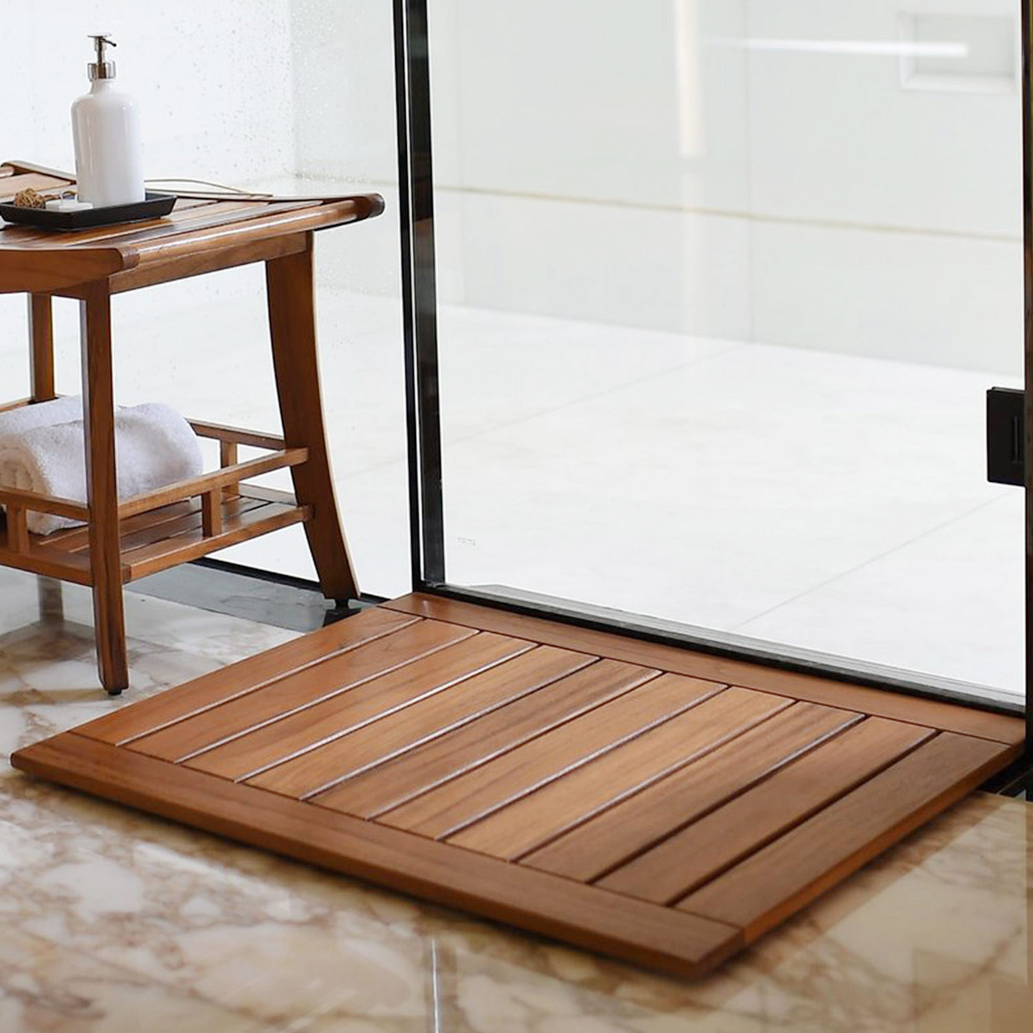 Havana Solid Teak Wood NonSlip Shower Mat