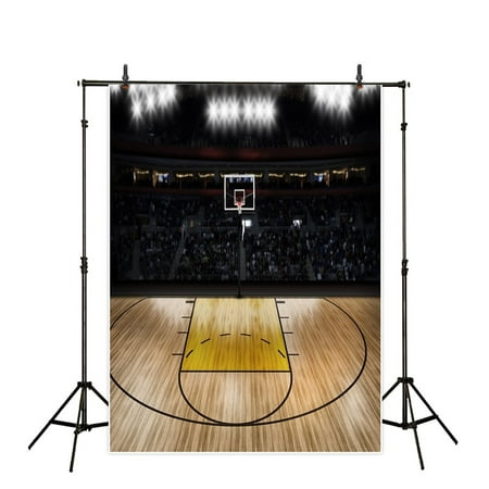 Image of HelloDecor 5x7ft Photography Backdrop Sports Basketball Court Background Indoor turf newborn children background props photocall photobooth photo studio