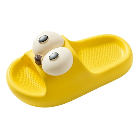 

Gibobby Kids Shark Slides Boys Girls Toddlers Cloud Shower Slippers Cute Cartoon Open Toe Sandals Cushioned Thick Sole Beach Pool Shoes(Yellow 9-9.5 Y)