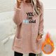 thumbnail image 1 of Heisall Womens Autumn Winter Fleece Sweatshirts Round Neck Letter Print Pocket Long Sleeve Thickened Warm Casual Daily Wear, 1 of 4
