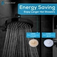 thumbnail image 4 of SparkPod High Pressure Rainfall Shower Head, Easy Install, Energy Saving (8 inch Round, Black Matte), 4 of 7