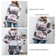 thumbnail image 2 of Sudadera Manga Larga, Sudadera Con Capucha Para Mujer Bolsillos Grandes Forro Polar Cómodo Rayas Coloridas Con Capucha Cordón Para Ir De Compras ANGGREK  IA1711, 2 of 6