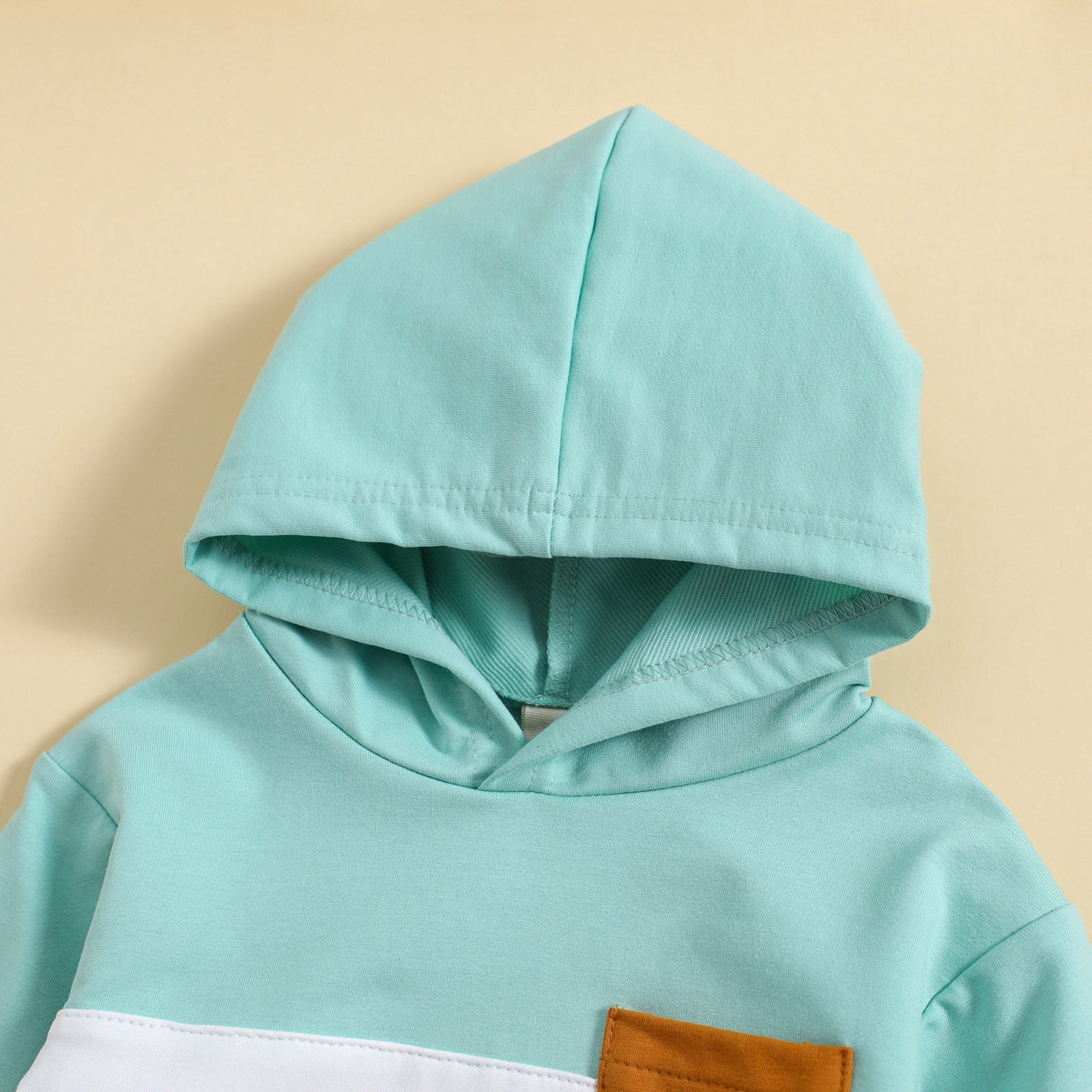 TJAZFJPA Cute Summer Outfits for Teens Crop Tops Toddler Boys Girls Long Sleeve Patchwork Colour Hooded T Shirt Pullover Tops Pants Outfits Airport Outfit Newborn Boy Photoshoot Outfits