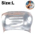 thumbnail image 1 of Traje de escenario con top de tubo sin tirantes brillante para mujer, traje de actuación con parte superior de tubo de color sólido de charol con pecho envuelto, 1 of 8