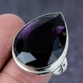 thumbnail image 2 of Natural Amethyst Gemstone Handmade 925 Sterling Silver Jewelry Ring Size 10, 2 of 2