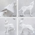 thumbnail image 4 of Estatuas abstractas de lobo hechas a mano, esculturas de resina animal, decoración moderna para el hogar, color dorado, 4 of 5