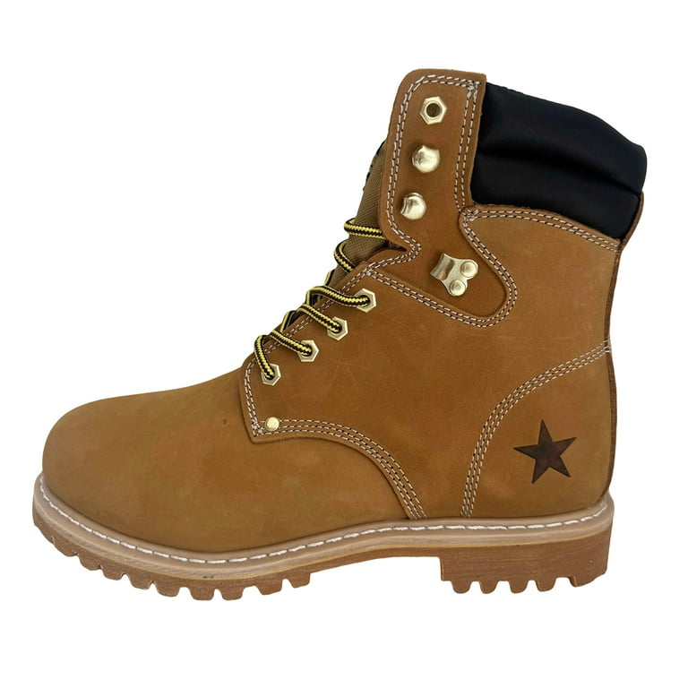 Men's Work Boots Tan Nubuck Leather inch Oil and Slip Resistant