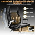 thumbnail image 6 of Waleaf Big and Tall Executive Office Chair 500lbs with Flip-up Arms & Adjustable Lumbar Support,Heavy Duty High Back Computer Chair for Adults, 6 of 7