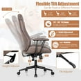 thumbnail image 6 of Giantex High-Back Home Office Desk Chair, Ergonomic Leathaire Task Chair w/Comfortable Padded Seat & Detachable Armrests, 6 of 8